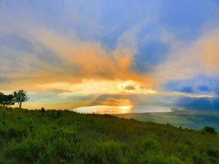 Blick in den Ngorongoro Krater, Tansania