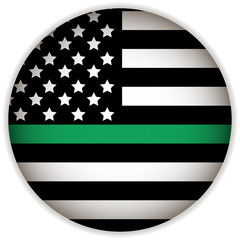 An American flag icon Support of border patrol flag. Vector EPS 10.