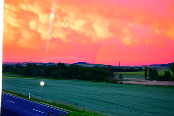 Abendstimmung in der Vulkaneifel, Thürer Wiesen