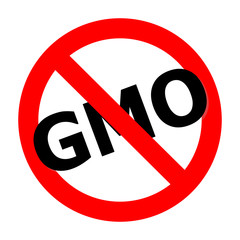 Stop gmo sign. Ban symbol