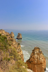 Beautiful Landscape Cliff, Ponta da Piedade in Lagos, Algarve, Portugal 