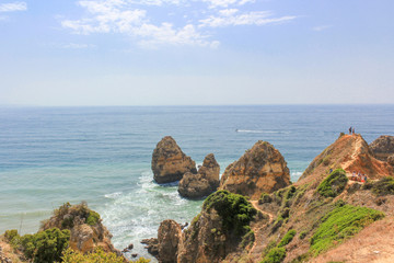 Beautiful Landscape Cliff, Ponta da Piedade in Lagos, Algarve, Portugal 