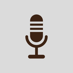 microphone icon for mobile concept and web apps icon. Transparent outline, thin line icon for website design and mobile, app development