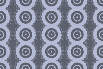 Grey monochrome floral geometric pattern