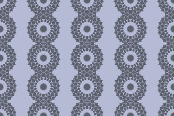 Grey monochrome floral pattern with grey color