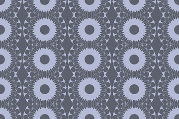 Grey monochrome floral pattern with grey color
