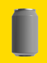 12 oz beer or soda can. Isolated high resolution 3D render.
