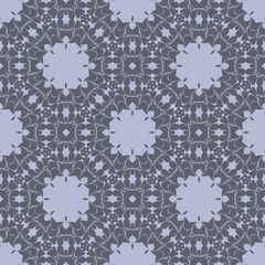Grey monochrome simple floral pattern