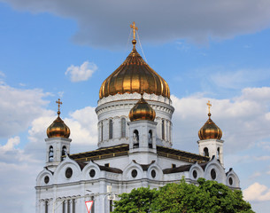 Fototapeta na wymiar Christ the Saviour Cathedral in Moscow, Russia
