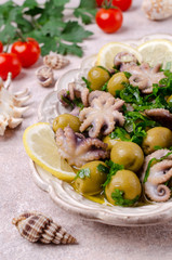 Baby octopus in spicy dressing