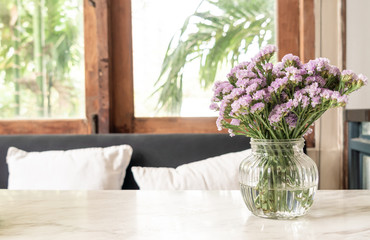 statice flower in vase