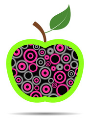 Abstract apple, colorful gears