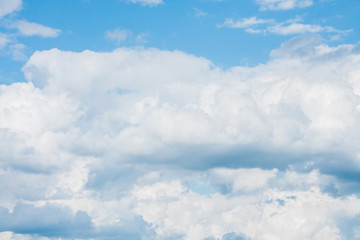 big white clouds in the blue sky