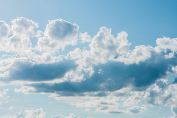 big white clouds in the blue sky