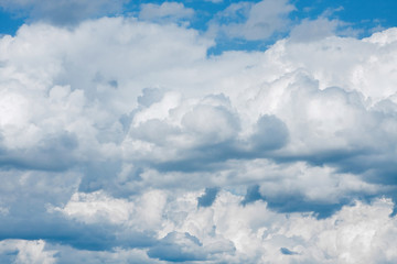 big white clouds in the blue sky