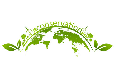 Ecology concept and Environmental ,Banner design elements for sustainable energy development, Vector illustration