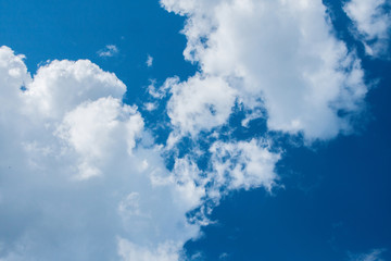 big white clouds in the blue sky