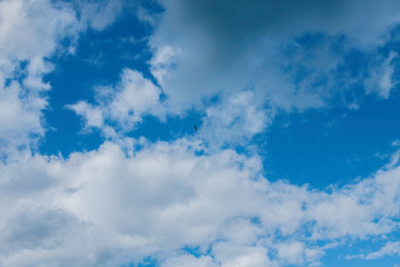 Fototapeta premium big white clouds in the blue sky