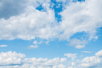 big white clouds in the blue sky
