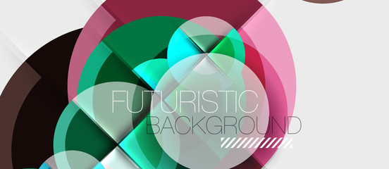 Fototapeta premium Geometric design abstract background - circles