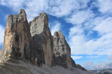 The mountains of the Dolomites, a UNESCO heritage site