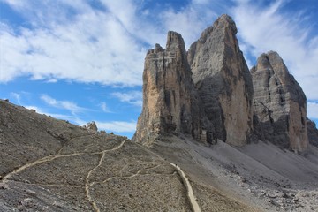 The mountains of the Dolomites, a UNESCO heritage site