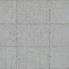 Concrete wall gray with holes in the squares.Texture or background.