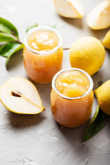 Sweet jam with yellow pears