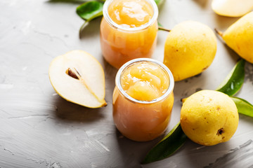 Sweet jam with yellow pears