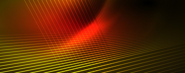 Shiny color neon light with lines, abstract wallpaper, shiny motion, magic space light. Techno abstract background