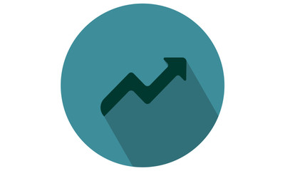 Ascendant / Growth arrow illustration / Flat icon