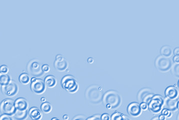 Computer generated water ripples on light blue background, copy space