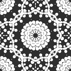Black and white decorative pattern, retro texture