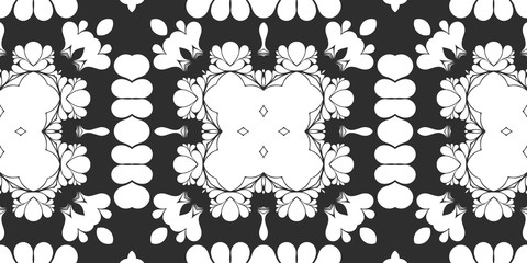 Black and white simple geometric pattern