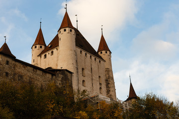Fototapeta premium tourist on the bridge, Switzerland, Thun