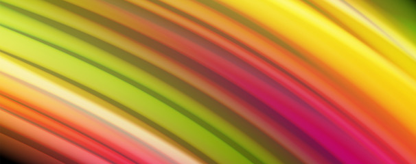 Flowing liquid colors - modern colorful flow poster. Wave liquid shapes. Art design for your design project