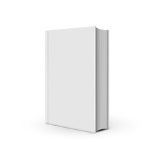 Mockup white book realistic on the white background