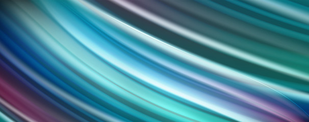 Flowing liquid colors - modern colorful flow poster. Wave liquid shapes. Art design for your design project