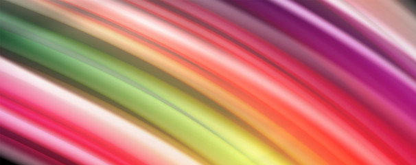 Flowing liquid colors - modern colorful flow poster. Wave liquid shapes. Art design for your design project