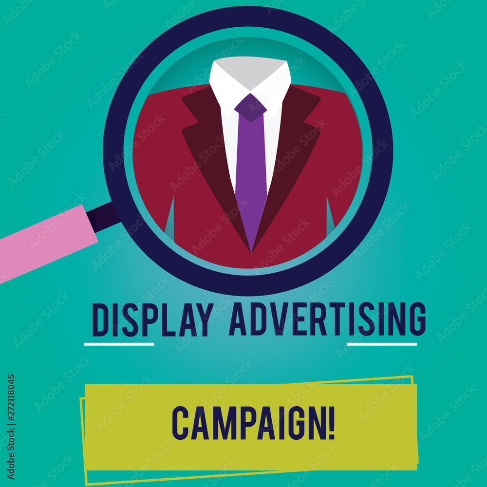 Aufkleber conceptual hand writing showing display advertising campaign. business photo showcasing conveys a co