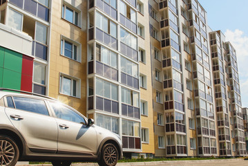 new multi-storey residential building in the background