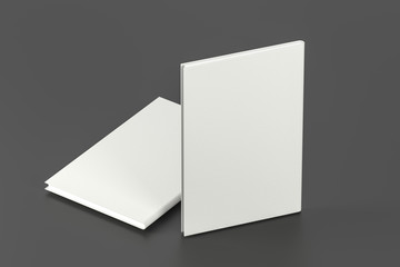 The organized hard cover notebooks, 3d rendering.