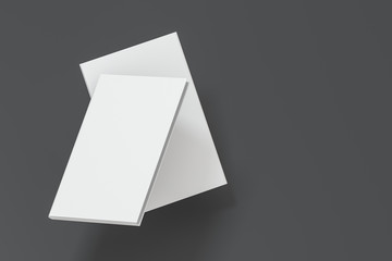 The organized hard cover notebooks, 3d rendering.