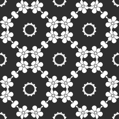 Beauty black and white floral pattern, interior cover design