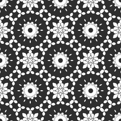 Beauty black and white floral pattern, interior cover design