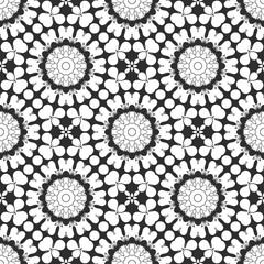 Beauty black and white floral pattern, interior cover design