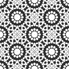 Beauty black and white floral pattern, interior cover design