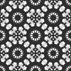 Beauty black and white floral pattern, interior cover design
