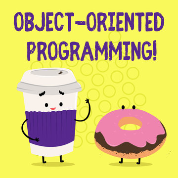 Text sign showing Object Oriented Programming. Conceptual photo Language model objects rather than actions