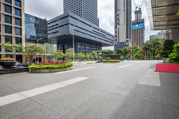 Fototapeta premium City Street Scenery, Futian District, Shenzhen, Guangdong, China